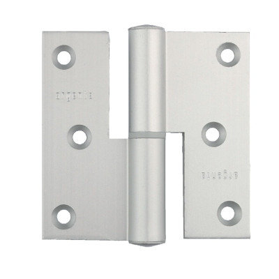 Paumelle 100 x 85 mm bouts carrés gauche aluminium argenté ARGENTA 4100105