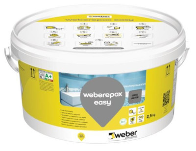 Mortier-Colle Weberepox easy gris acier 2,5 kg WEBER