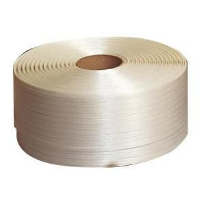 Feuillard polyester textile blanc hauteur 140 mm bobine de 13 mm x 1100 m CORDERIES TOURNONAISE