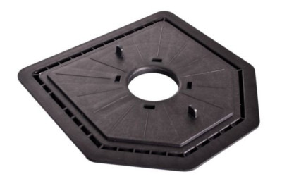 Plaque à dalle Cleman polypropylène recyclé noir 25 x 219 x 219 mm JOUPLAST