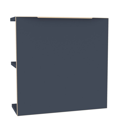 Lave-mains version droite poignée dorée bleu indigo mat 55 x 22 x 55 cm