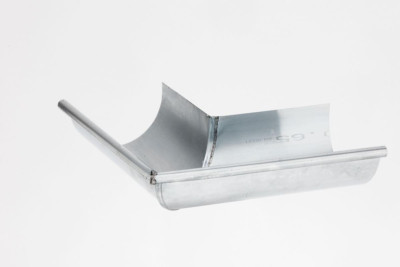 Equerre ½ ronde zinc naturel extérieur sans pince 25 cm VMZINC