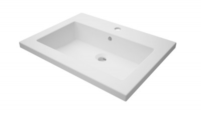 Plan de toilette WOODSTOCK2 en synthèse 60cm vasque centrée