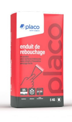 Enduit de rebouchage en poudre 5 kg PLACO