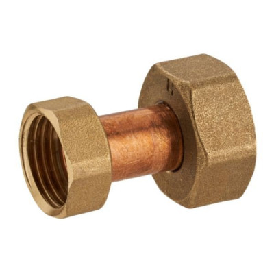 Manchon double femelle à écrous tournants - laiton/cuivre - 20 x 27/15 x 21 mm - lien 1 pc NOYON THIEBAULT