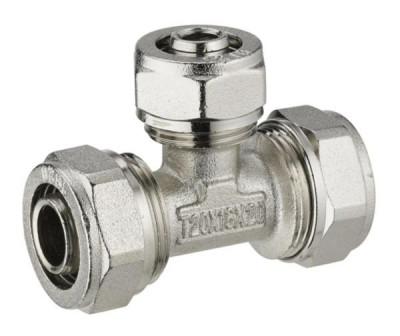 Té réduit pour tubes multicouche Ø 20/16/20 mm - lien 1 pc NOYON THIEBAULT
