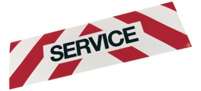 Plaque "Service" autocollante classe 1- 50 x 15 cm TALIAPLAST