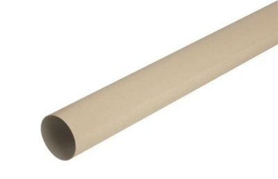 Tuyau de descente pour gouttière demi-ronde PVC sable développé 25 diamètre 80 mm longueur 3 m NICOLL