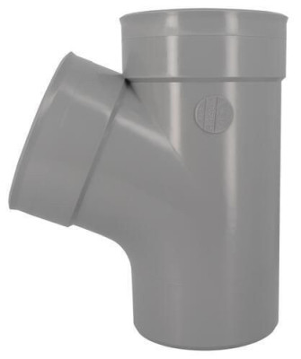 Culotte simple mâle-femelle 67°30 gris PVC diamètre 160 mm NICOLL