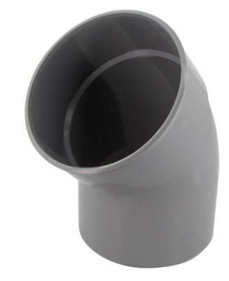 Coude mâle-femelle 45° diamètre 140 mm 200 x 150 mm NICOLL