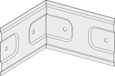 Embout de fixation murale AC247 pour PLP 54 boîte de 50 pièces PLAFOMETAL