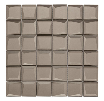 Carrelage mosaïque verre Kota beige perle tesselles de 4,8 x 4,8 cm trame de 29,8 x 29,8 cm ARTE DECO