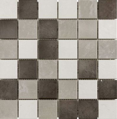 Carrelage mosaïque Antider Mix marron CL 31.4 x 31.4 cm