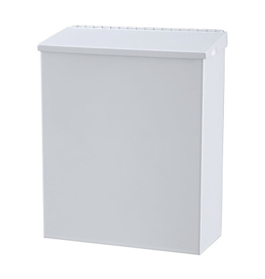 Poubelle murale inox finition époxy blanc 110 x 285 mm PRESTO