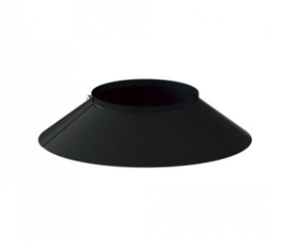 Collerette de solin plat inox noir diamètre 200 DI153 & PLA130 & SP200 
