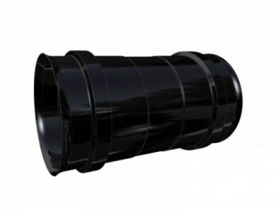 Pla Manchon de raccordement femelle/femelle noir diamètre 80 mm