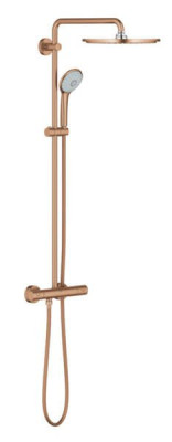 Colonne de douche avec mitigeur thermostatique Euphoria System 310 Warm Sunset brossé GROHE