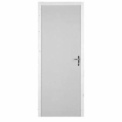 Bloc-porte bâti fin de chantier prépeint Classique droite poussant 50 x 74 mm 204 x 63 cm