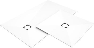 Revêtement prêt à poser homogène Fundo Plano Top Pure blanc 1200 x 900 x 6 mm WEDI