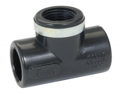 Té 90° diamètre 40mm taraudé 33/42mm renforce piquage NICOLL