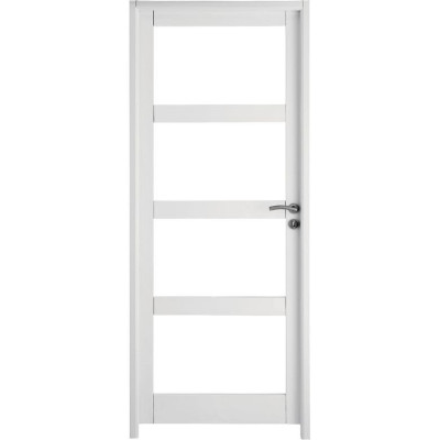 Bloc-porte Milan2 à vitrer droite laqué blanc huisserie 90 mm 204 x 73 cm