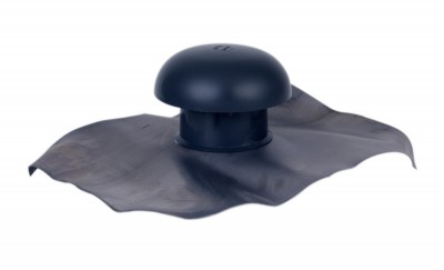 Chapeau de ventilation à collerette 40x33cm ardoise diamètre 100mm CD10M NICOLL