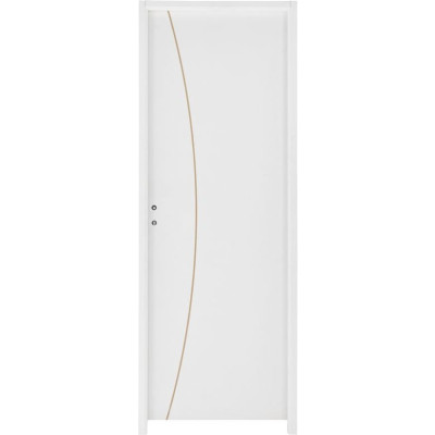 Bloc-porte prépeint Arc gauche huisserie 90 mm 204 x 83 cm