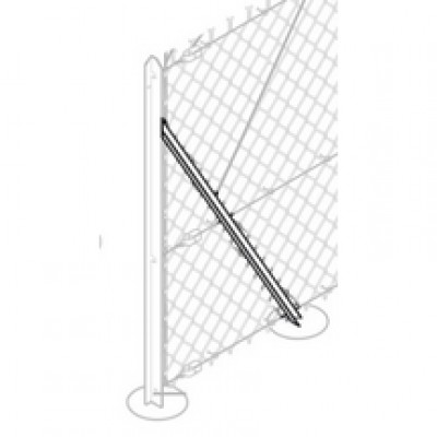 Jambe de force plastifiée vert L25 hauteur 1,75m