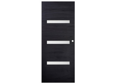 Porte coulissante Roxie R8 Cuv + vitré noir 204 x 73 cm