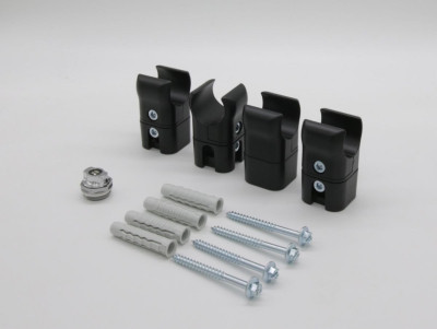 Kit de fixation Concerto eau chaude noir mat 60 x 215 x 80 mm
