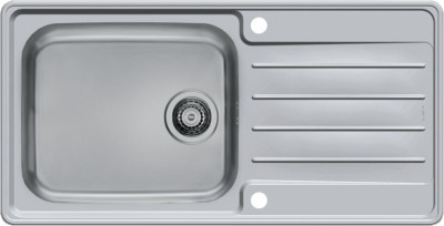 Evier à encastrer LINE+ 1 grande cuve 980 inox 18/10 satiné MODERNA