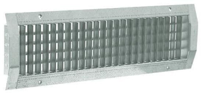 Registre N à glissière inclinée en acier galvanisé teinte naturelle pour grilles de conduit GD et SD 102 325 x 75 mm ALDES