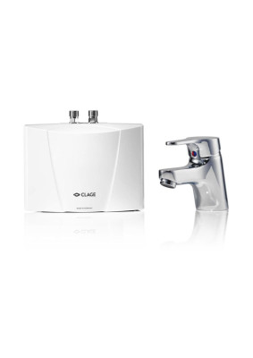 Chauffe-eau électrique Instantané avec mitigeur M3 / END 87 x 186 x 135 mm CLAGE