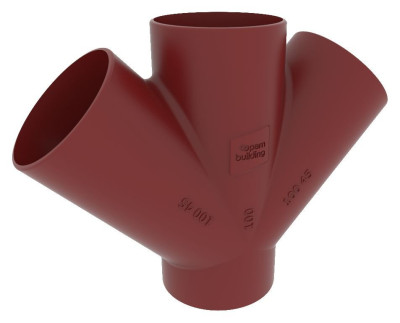 Embranchement Culotte double SMU Agilium à 45° en fonte diamètre nominal 100-100 mm PAM