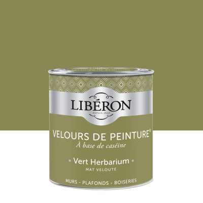 Peinture murale plafonds boiseries Velours de Peinture vert herbarium 2,5 l