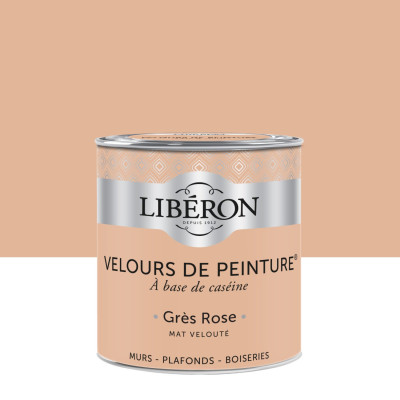 Peinture murale boiseries plafonds Velours de Peinture grès rose 0,5 l
