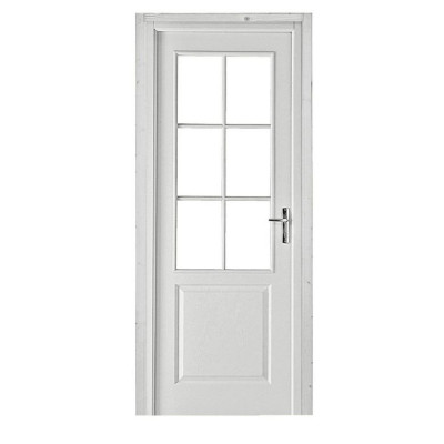 Bloc-porte bâti fin de chantier postformé à vitrer droite 50/74 204 x 83 cm