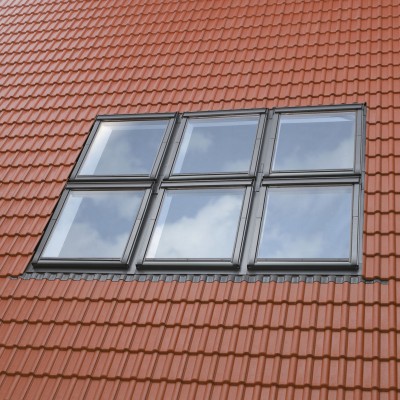 Combi central, a=100 mm Gris anthracite EKW SK06 0002E Nouvelle Génération 114x118 cm VELUX