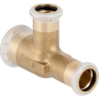 Té réduit en laiton acier carbone D22-18-18mm GEBERIT