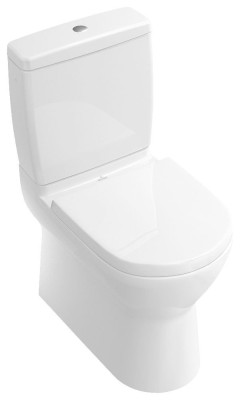 Cuvette sur pied pour ensemble WC à fond creux O'Novo porcelaine sortie horizontale sortie verticale possible grâce aux coudes spéciaux blanc Ceramicplus 36 x 69,5 cm VILLEROY ET BOCH