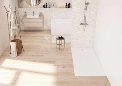 Receveur de douche Kinesurf Nova en Biocryl et Biotec blanc pression nominale 24 160 x 90 cm KINEDO DOUCHE