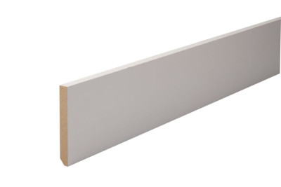 Plinthe angles vifs MDF prépeint blanc 10x70mm réelle 9 x 68 x 2440 mm SOTRINBOIS