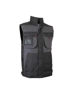 GILET BODYWARMER SABLE - T.2 - GRIS/NOIR LMA