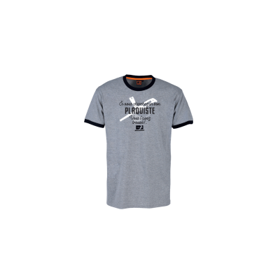  TEE-SHIRT PLAQUISTE GRIS-CHINE 3XL BOSSEUR