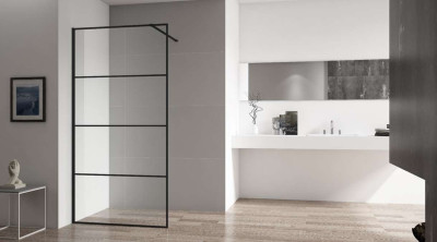 PAROI FIXE ALMA WALK-IN WALL SERIGRAPHIE 120 NOIR