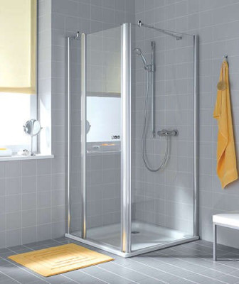 Porte ATEA 1GL 08018 VAR Argent poli Verre clair