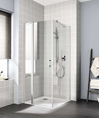 PORTE DE DOUCHE CC 1NL 11020 VPK ARGENT POLI VERRE CLAIR