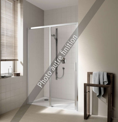 PORTE DE DOUCHE CC D2L 14520 2PK BLANC VERRE CLAIR
