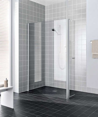 PORTE DE DOUCHE AT WIL 04020 VPR ARGENT POLI VERRE CLAIR CLEAN