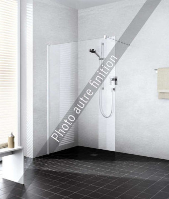 PAROI FIXE XB WIW 11020 VAR ARGENT POLI VERRE CLAIR